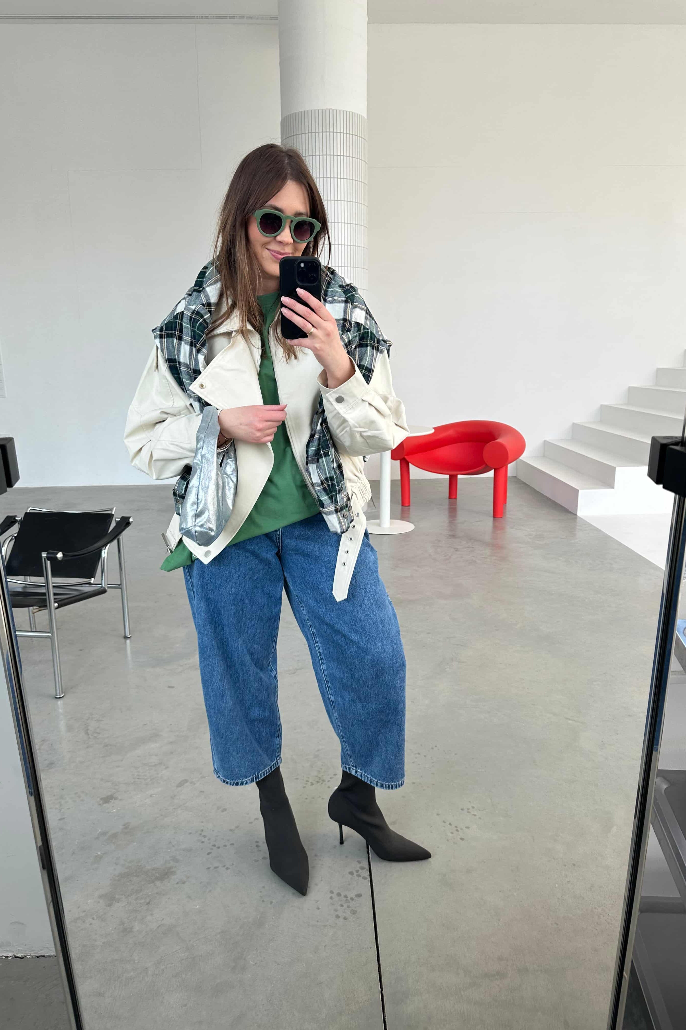 jeansy balloon damskie bing szeroka nogawka styl codzienny | Malviva