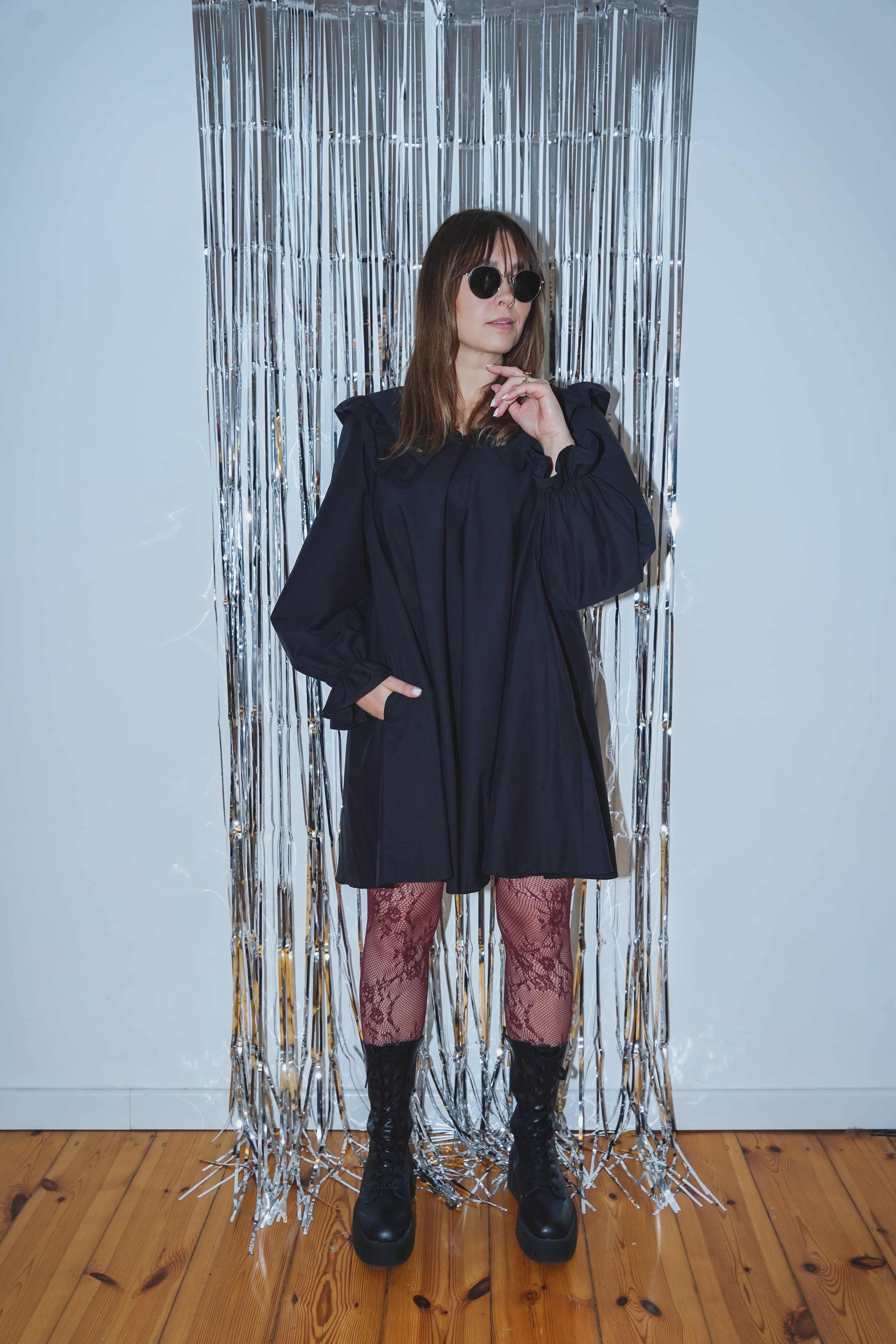 Czarna sukienka wyjściowa | Malviva