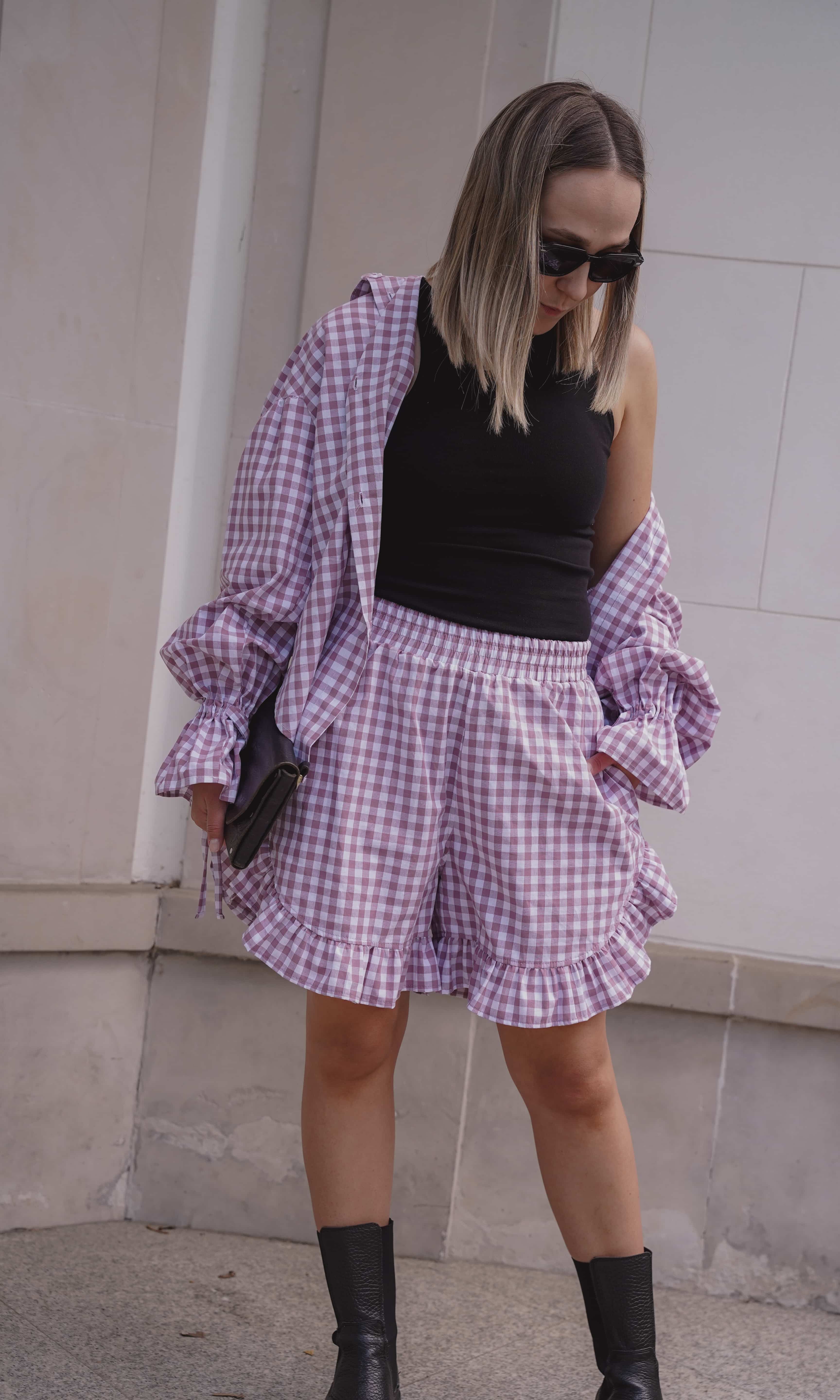 różowe shorty paloma | Malviva