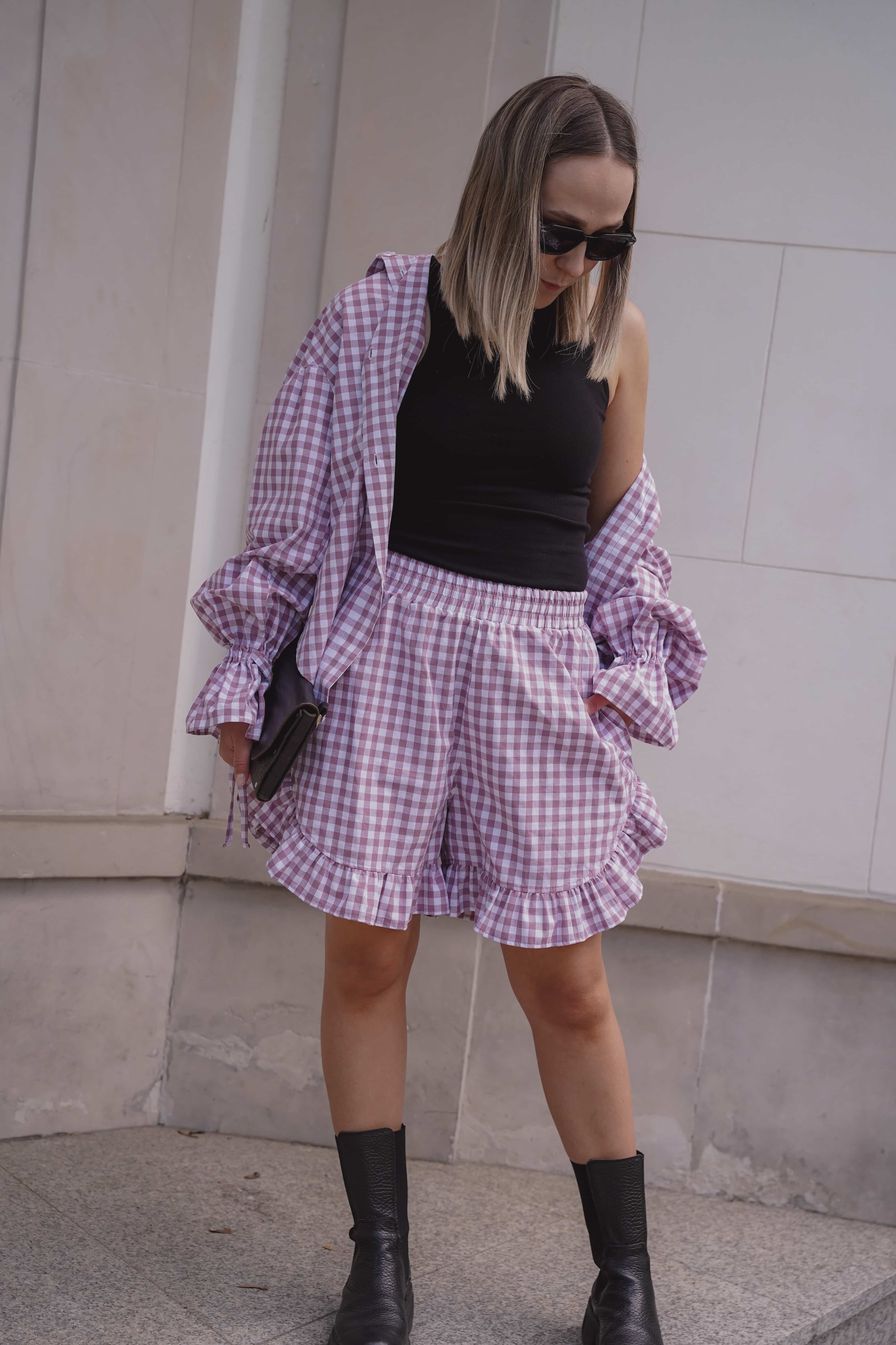 różowe shorty paloma | Malviva