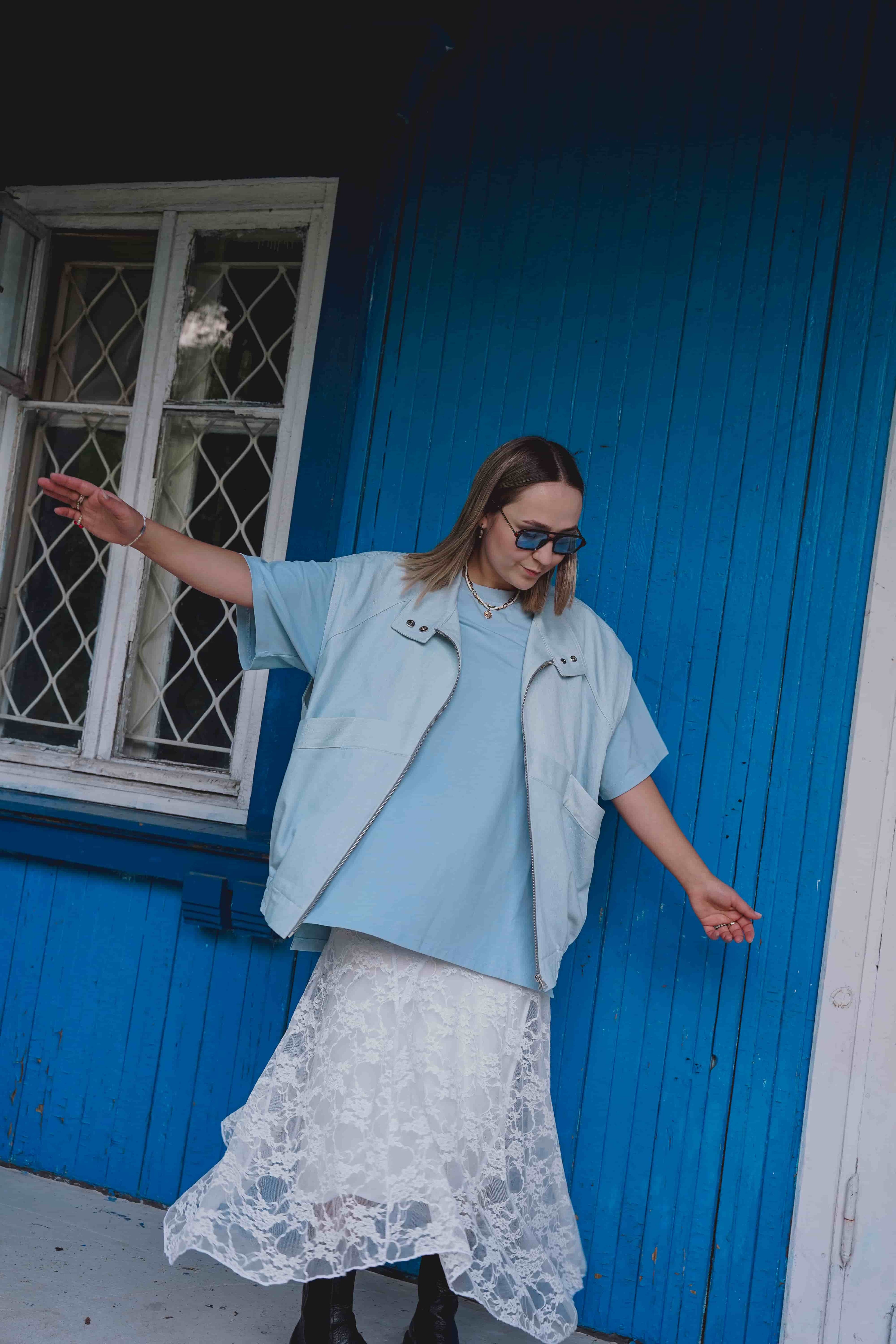 biała koronkowa spódnica | Malviva